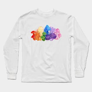 NZ rainbow fungi Long Sleeve T-Shirt